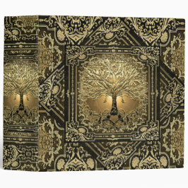 Guld-Livets träd-ankaret Ornate 3 Ring Binder