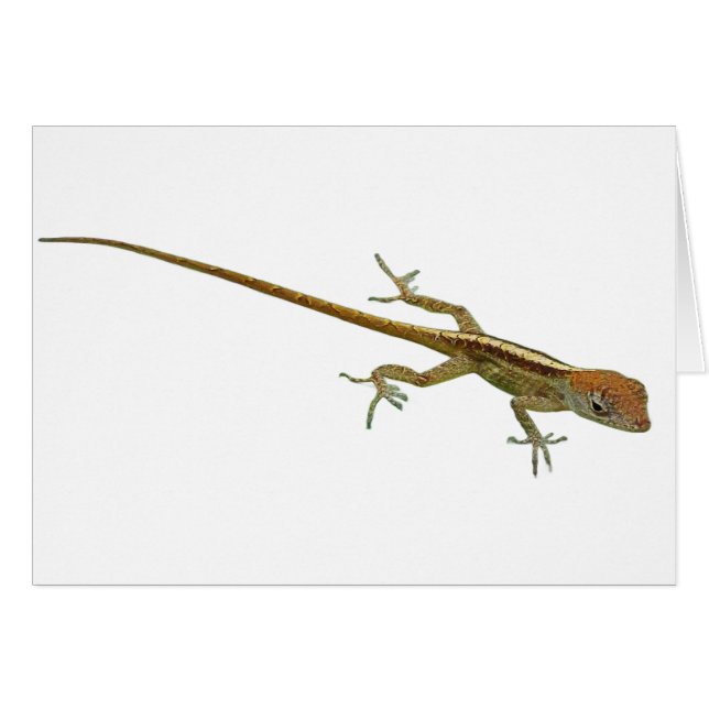 Guld Lizard Greeting Card Hälsningskort (Framsidan Horizontal)