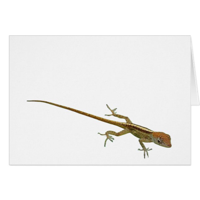Guld Lizard Greeting Card Hälsningskort (Framsidan Horizontal)