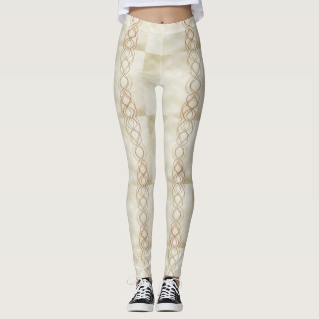 Guld- ljus leggings (Framsida)