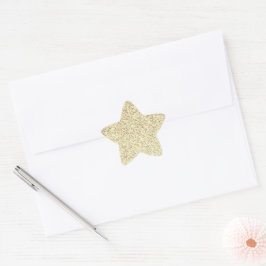 Guld ljus mjuk glitter gnistrar stjärnformat klistermärke