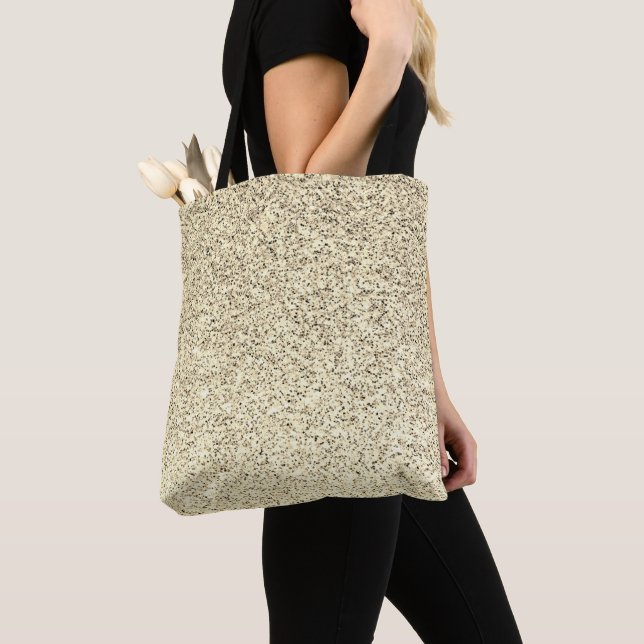 Guld ljus mjuk glitter gnistrar tygkasse (Närbild)