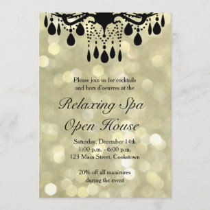 Guld Ljus Open House Inbjudningar