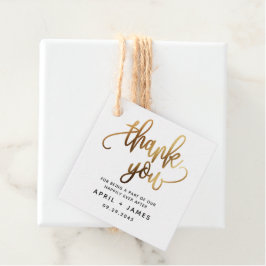 Guld Loely Script Typography Bröllop Gåvor Etiketter