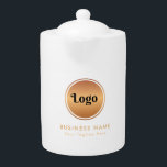 Guld Logotyp & Anpassningsbar Text Business Compan<br><div class="desc">Den här tekannan av eleganten skulle vara underbar för ditt företags-/marknadsföringsbehov! Lägg enkelt till logotyp och anpassningsbar genom att klicka på alternativet "anpassa".</div>