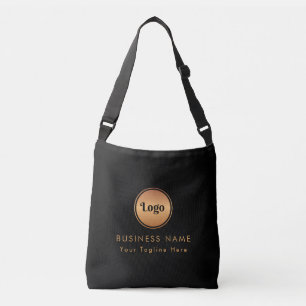 Guld Logotyp & Anpassningsbar Text Business Compan Axelväska