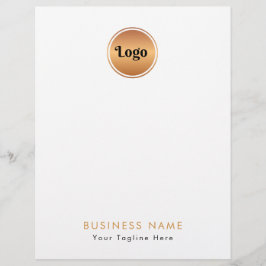 Guld Logotyp & Anpassningsbar Text Business Compan Brevhuvud