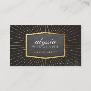 GULD LOGOTYP art deco elegant solsprängning smart Visitkort