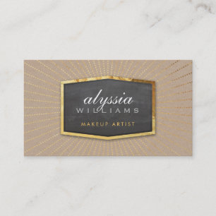 GULD LOGOTYP art deco elegant sunburst smart kraft Visitkort