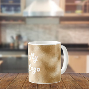 Guld logotyp kaffemugg