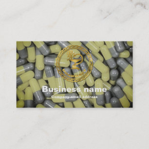 Guld logotyp Medicine affärskort Visitkort