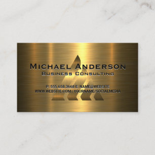 Guld Logotyp på Guld Metallic Visitkort