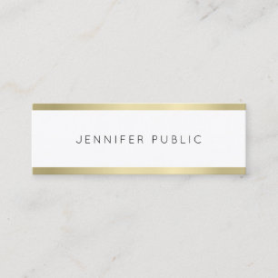 Guld Look Minimalistisk Enkel Professionell Modern Mini Visitkort