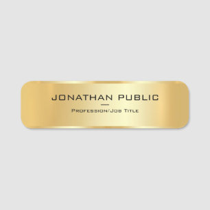 Guld Look Säkerhetsnål för anställda eller magneti Namnbricka