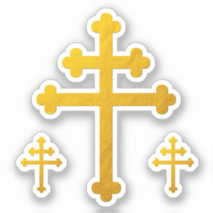 Guld Lorraine Kor / Stor Sticker Klistermärken