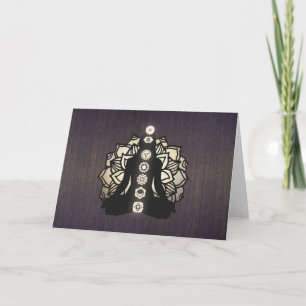 Guld Lotus Chakra Reiki Master och Yoga Teacher Kort