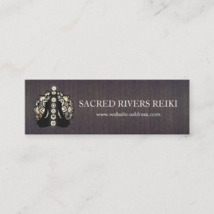 Guld Lotus Chakras Energy Healer och Yoga Mini Visitkort