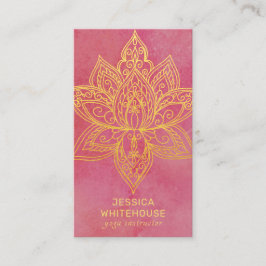 Guld Lotus Flower Elegant Ro Visitkort