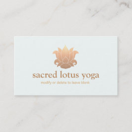Guld Lotus Flower Holistic Healing och Hälsa 2 Visitkort