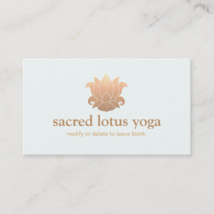 Guld Lotus Flower Holistic Healing och Hälsa 2 Visitkort