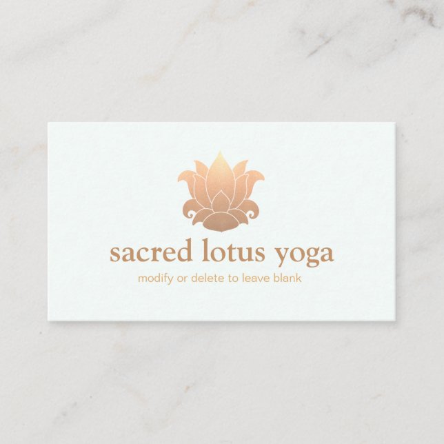 Guld Lotus Flower Holistic Healing och Hälsa 2 Visitkort (Framsida)