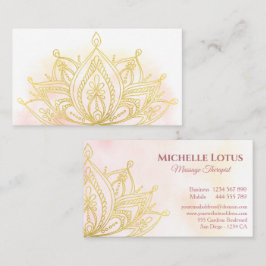 Guld Lotus Flower Ro Elegant Visitkort
