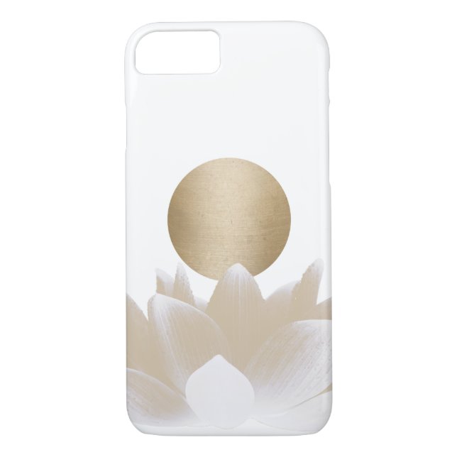 Guld Lotus Flower & Sol Elegant Case-Mate iPhone Skal (Baksida)