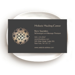 Guld Lotus Holistic Health and Healting Arts Visitkort