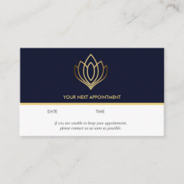 Guld Lotus  logo | Blå | välbefinnande  massage yo Visitkort