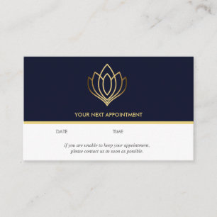 Guld Lotus logo Blå välbefinnande massage yo Visitkort