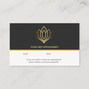 Guld Lotus logotyp GRÅTT hälsa massage yoga Visitkort
