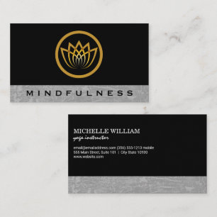 Guld Lotus Logotyp Yoga Visitkort