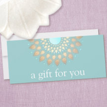 Guld Lotus Mandala Hälsa Gift Certificate