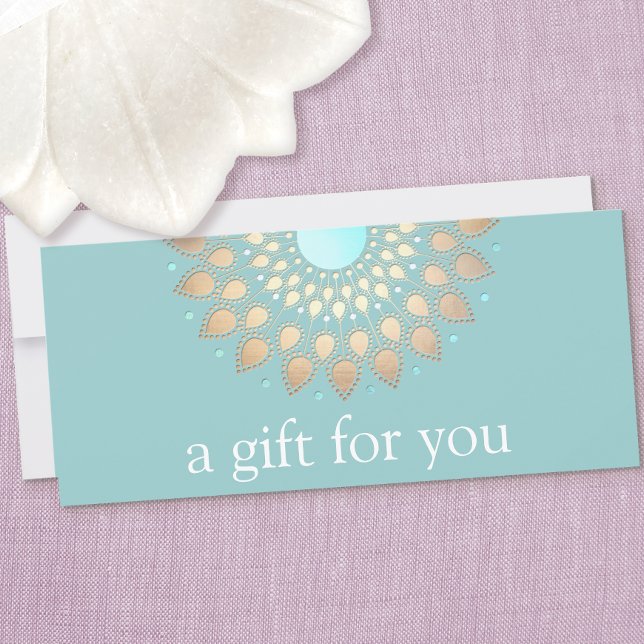 Guld Lotus Mandala Hälsa Gift Certificate (Skapare uppladdad)