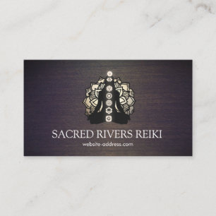Guld Lotus och Chakras Energy Healer och Yoga Visitkort