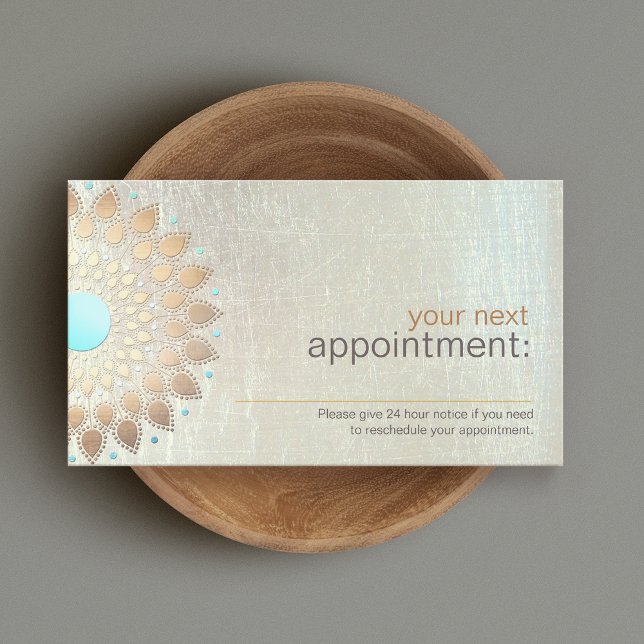Guld Lotus Salon- och Spa-avtalskort Tidsbeställning Kort (Skapare uppladdad)