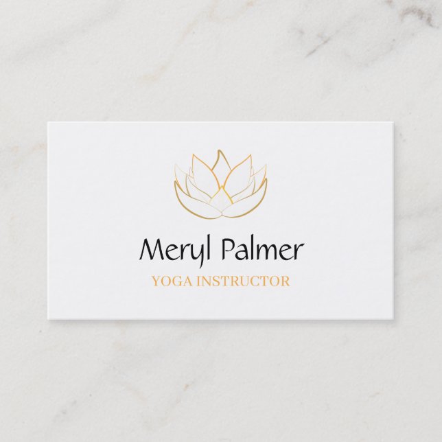 Guld Lotus Visitkort (Framsida)