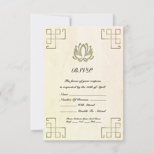 Guld Lotus Yoga OSA Kort (Framsida)