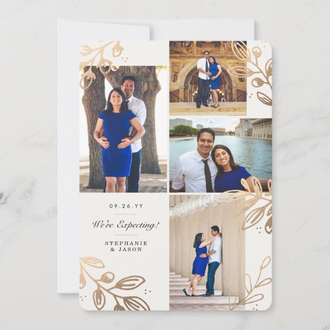 Guld Löv 4 Meddelande om fotoGravid (Framsida)