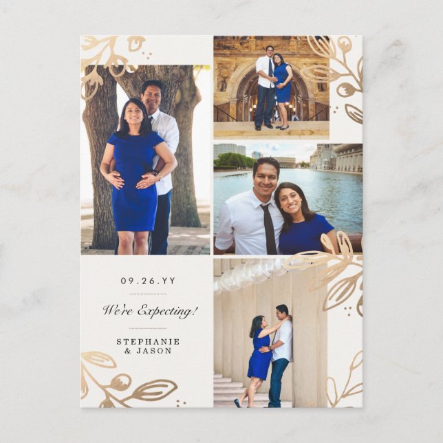 Guld Löv 4 Meddelande om fotoGravid (Framsida)