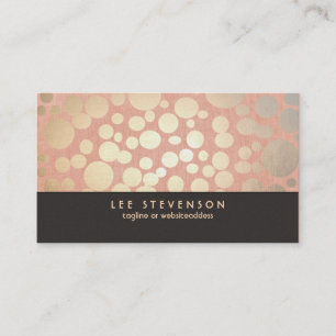 Guld Löv Circles Makeup Artist Peach Linen Titta p Visitkort