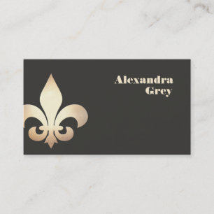Guld Löv Fleur de Lis-Affärskortet Visitkort