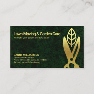 Guld Löv Garden Shear Garden Landcape Gräsmatta Visitkort