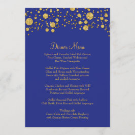 Guld Löv Glitter Konfetti Dot Elegant Dinner Menu Meny