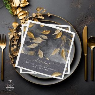 Guld Löv Impasto Noir Pappersservett