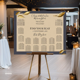 Guld Löv Impasto Noir Poster