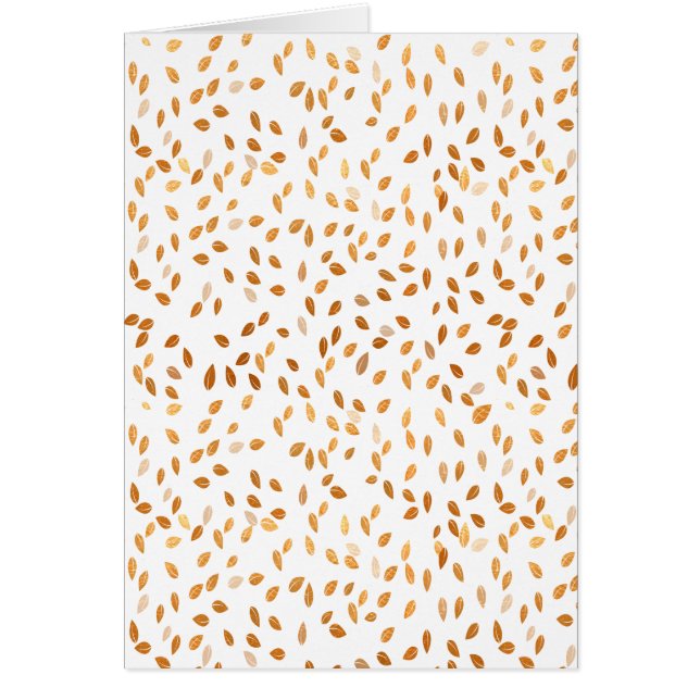 Guld Löv Konfetti Mönster Hälsningskort (Framsidan)