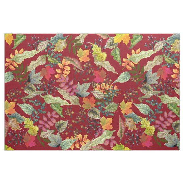 Guld Löv och Berries | Höst färger | Höst Tyg (Fat Quarter)