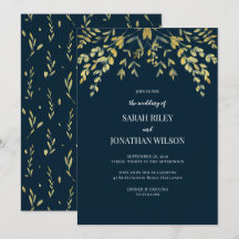 Guld Löv om inbjudan till marinbröllop