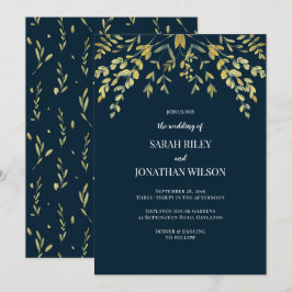 Guld Löv om inbjudan till marinbröllop